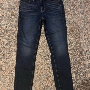 Ladies American Eagle High-Rise Jegging Crop Size 6 Dark Blue Women's Jeans